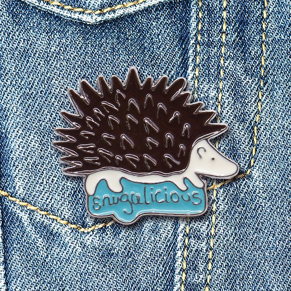 

animal hedgehog badge cute anime movies games hard enamel pins collect metal cartoon brooch backpack hat bag collar lapel badges, Blue