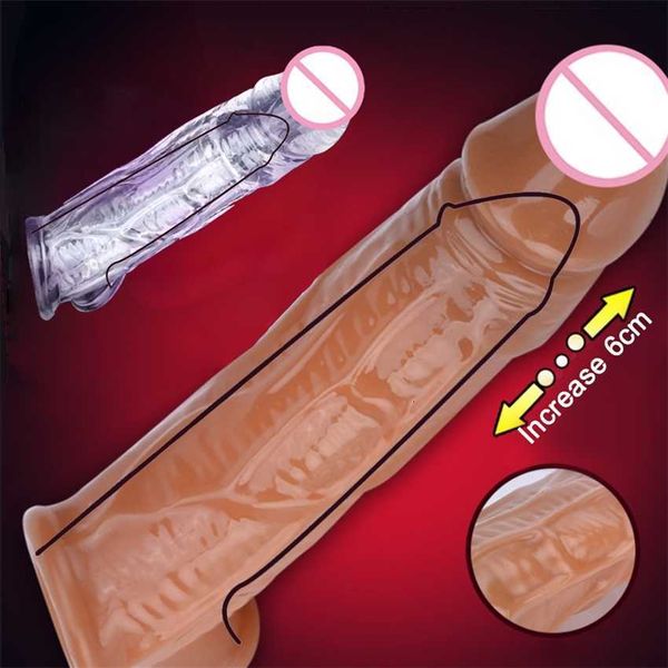 

toy massagermale delay ejaculation reusable penis sleeve male enlargement extender toys for men enhancer ring