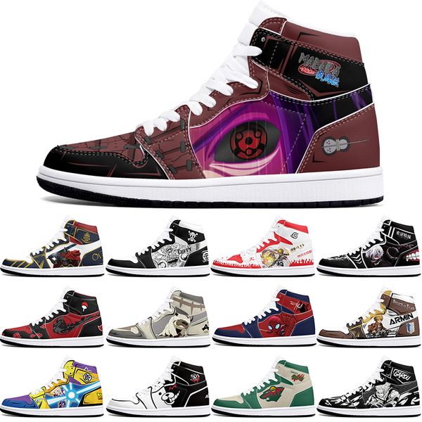 

New diy classics customized shoes sports basketball shoes 1s men women antiskid anime fashion cool customized figure sneakers 404666