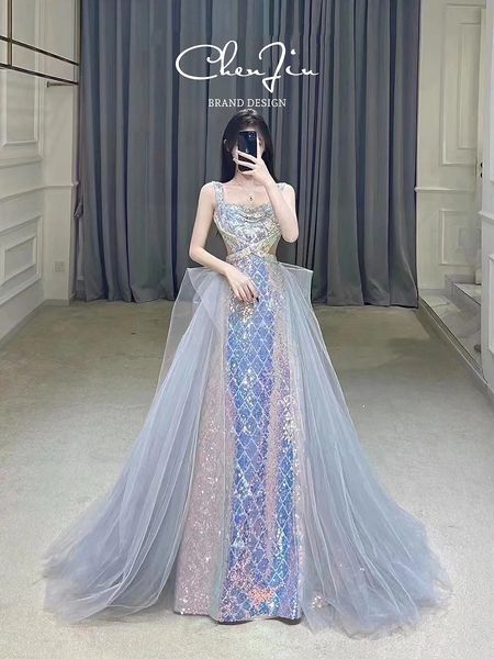 

colorful mermaid celebrity dress hollow out waist arabic train with spaghetti strap sequined evening party prom gowns woman, Black;red