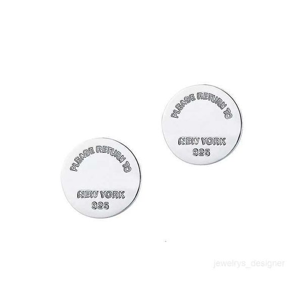 

designer earring 12mm gold round earring stud women couple flannel bag stainless steel thick piercing jewelry gifts for woman accessories, Golden;silver