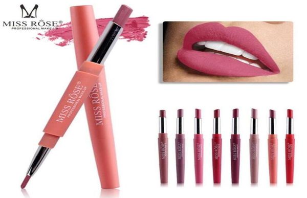 

miss rose lipstick set beauty long lasting waterproof pigment matte lipstick pencils moisturizer lips makeup kit6952621