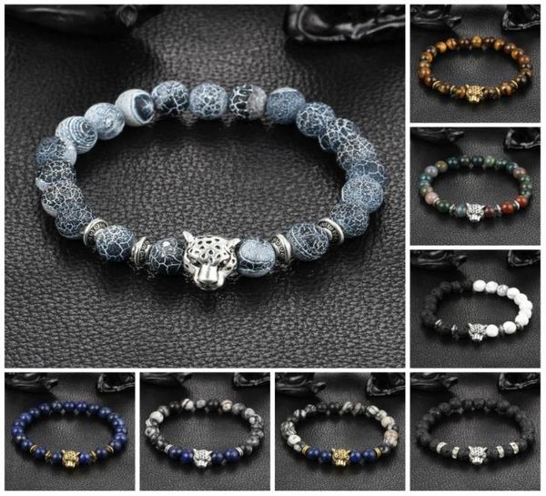 

charm bracelets whole fashion woman man plating gold silver chain bracelet crystal lava stone skeletons tiger eye jewelry bead2935452, Golden;silver