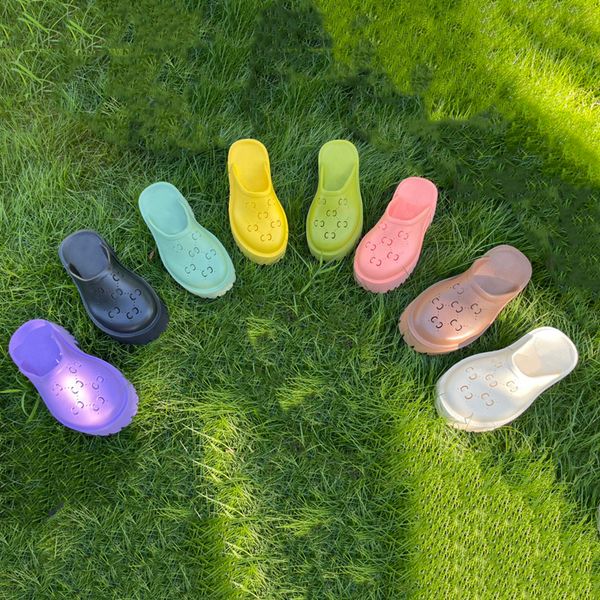 

high-end sandals brand designer women's openwork platform slippers sunny beach men's women's baote shoes beach shoes fashion, Black