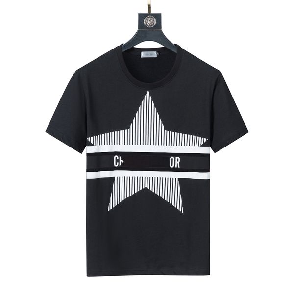 

men's t-shirt designer men's and women's shirts fashion casual t-shirt alphabet star case casual summer short sleeve men', White;black