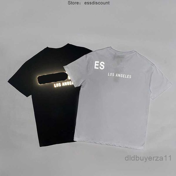 

men's t-shirts los angeles summer t shirts limited short sleeve t-shirt ess reflective letters designer tshirt for men and women i8wipo, White;black