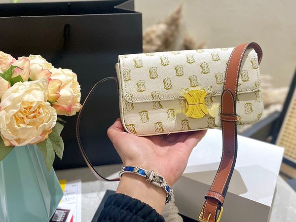 

envelope baguette shoulder clutch flap bag luxury women's men designer purses teen triomphe classic tote handbag crossbody genuine leat