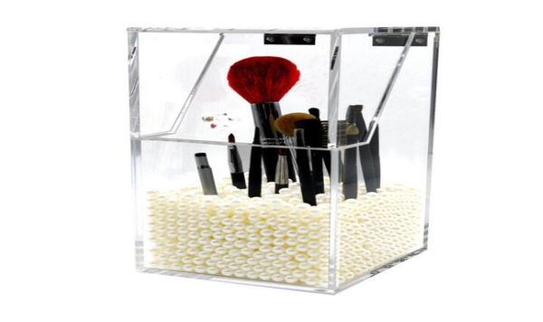 

makeup brush holder dustproof storage box 5mm thick acrylic makeup organizer makeup brushes cup holder secado pinceles maquillaj1659872