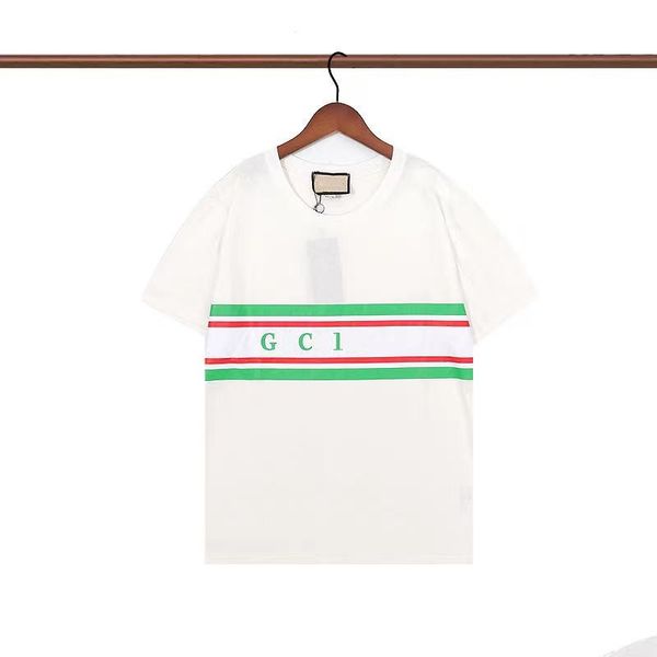 

2023 men's designer t-shirt men's and women's letter printing short sleeve summer shirt men's loose casablanca t-shirt a, White;black