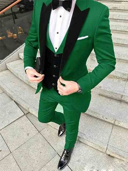 

groom tuxedos one button groomsmen peak lapel men suits wedding/prom man jacket pants vest tie 001110, Black;gray