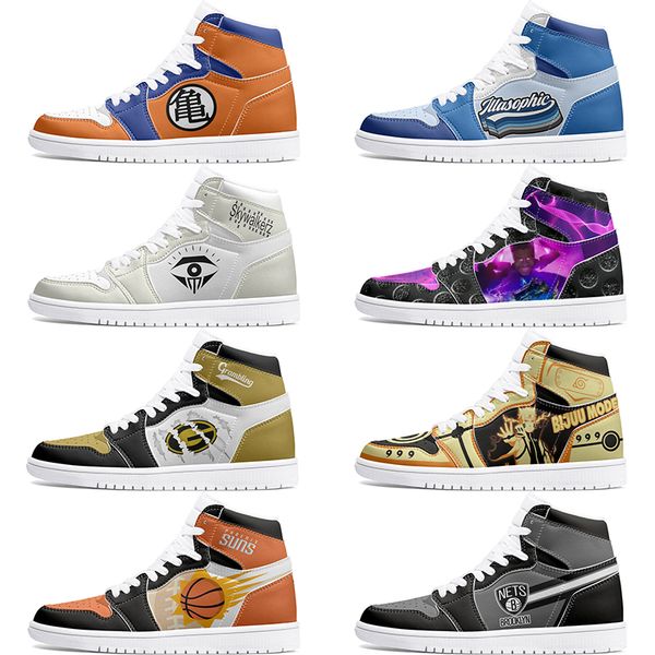 

New Customized Shoes 1s DIY shoes Basketball Shoes damping males 1 Women 1 Anime Customized Character Trend Versatile Outdoor sneaker