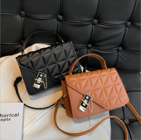 

solid color small bag new fashion messenger bag style simple portable women's bag