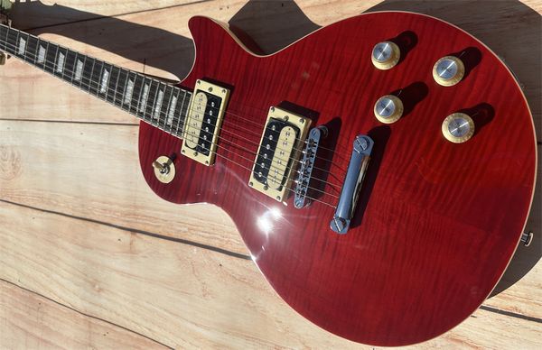 

Standard electric guitar, classic burgundy, small mini pickup, available in stock, lightning package