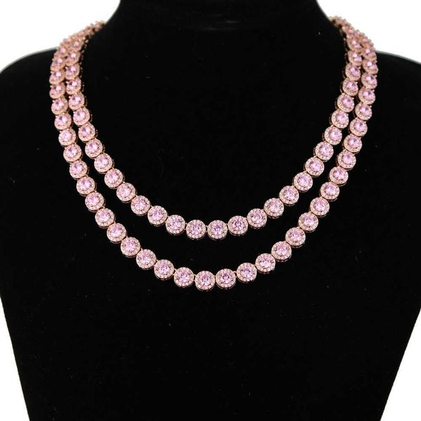 

hip hop new round zircon fashion diamond filled women's necklace, Silver