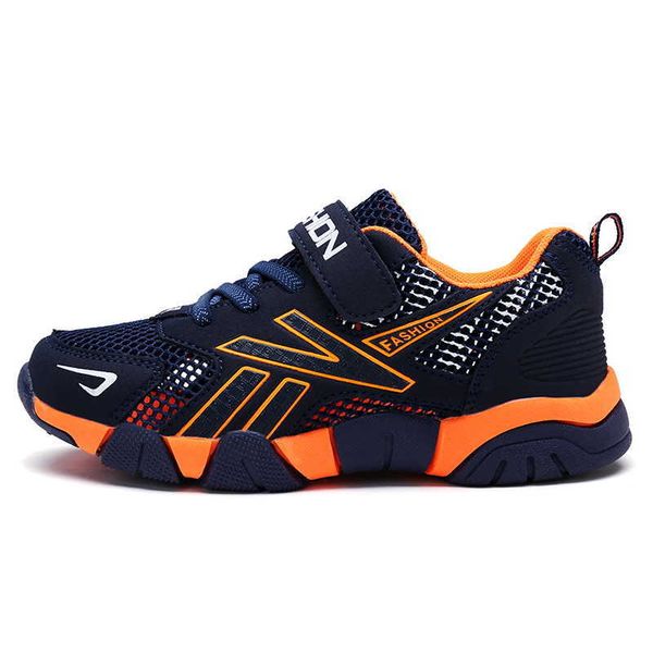 

athletic outdoor boys shoes 2022 children sports shoes summer mesh kids design tennis casual sneakers children boys running shoes 7-12 years, Black