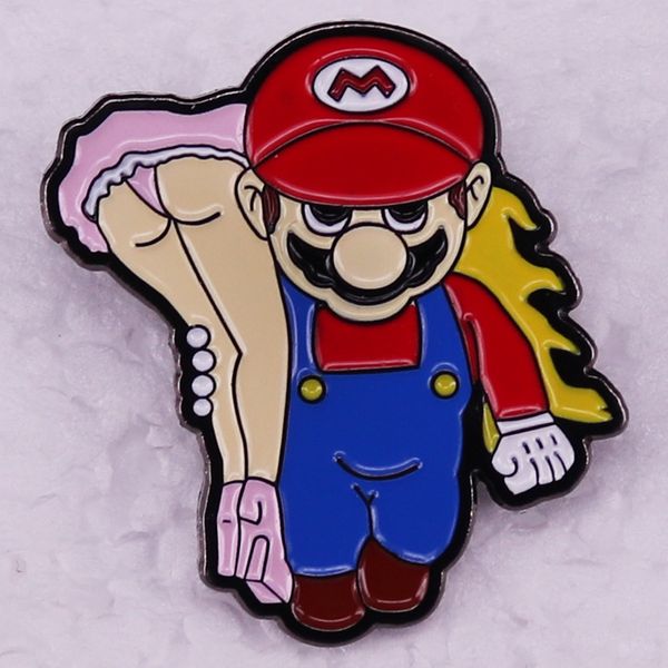 

game girl brooch cute anime movies games hard enamel pins collect metal cartoon brooch backpack hat bag collar lapel badges, Blue