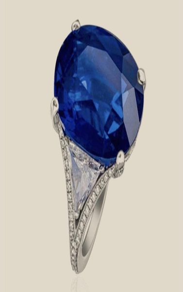 

custom blue center stone elegant and stylish ring0123452810909, Slivery;golden