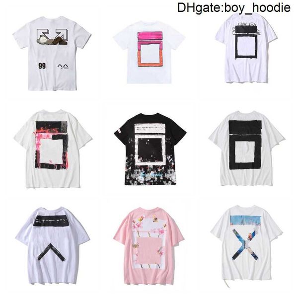 

summer mens ofs tshirts womens designer tshirt printed fashion man t-shirt cotton casual off tees short sleeve luxury hip hop offs streetwea, White;black