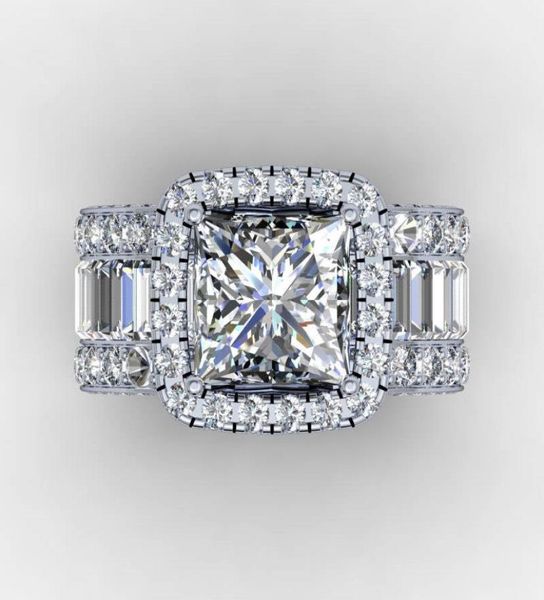 

vintage lovers court ring 3ct diamond 925 sterling silver engagement wedding band ring for women men finger jewelry gift6947765, Slivery;golden