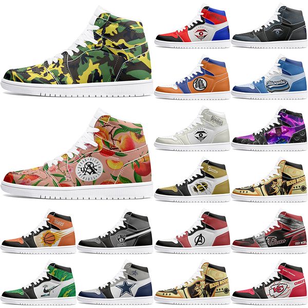 

New Customized Shoes 1s DIY shoes Basketball Shoes damping Men's 1 Women's 1 Anime Customized Character Sports Shoes Outdoor Shoes