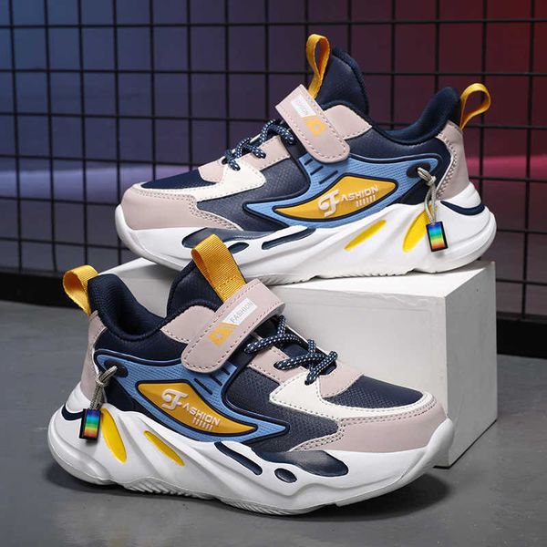 

athletic outdoor children sneakers casual shoes for boys leather comfortable running sports kids girls flat shoes p230404, Black