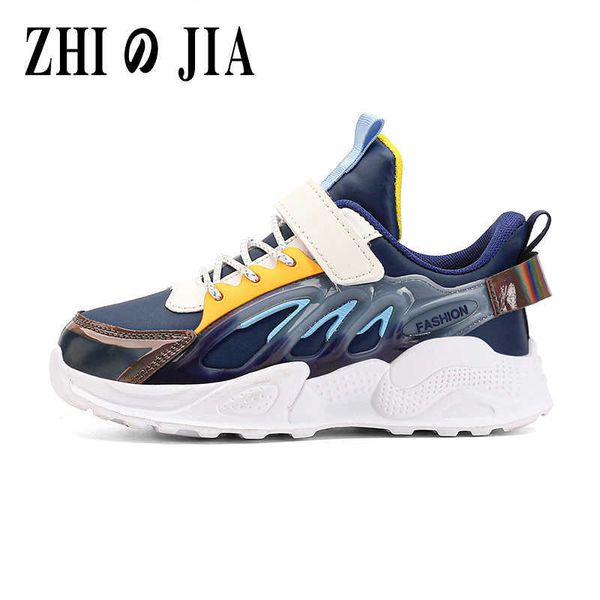 

athletic outdoor new 5-12 year boys running shoes autumn models leather waterproof children's sneakers boys big kids shoes mesh breatha, Black