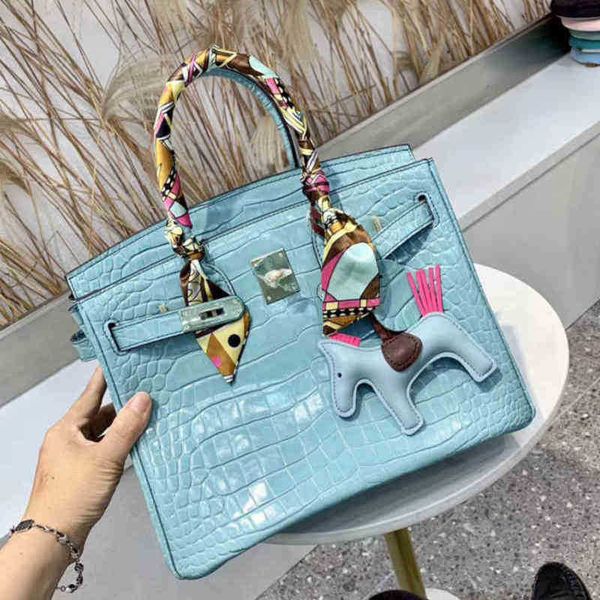 

genuine birkins handbags handbags official website love horse counter crocodile pattern portable single shoulder messenger women's