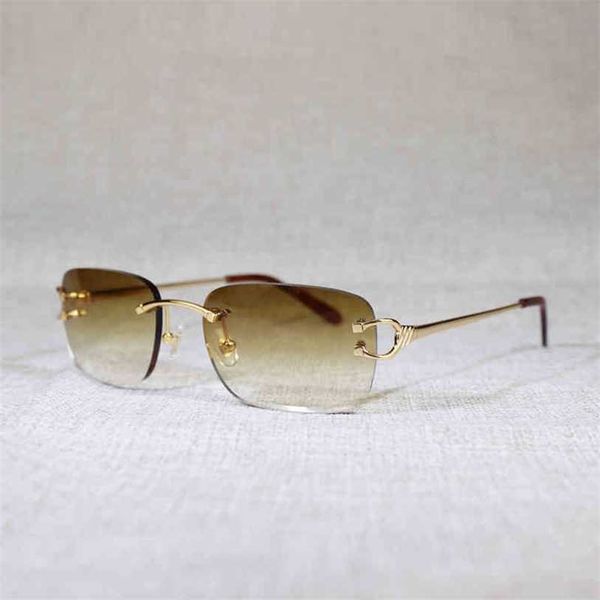 

2023 designer glasses new vintage rimless clear frame men reading square glasses women oculos gafas for outdoor beaching driving, White;black