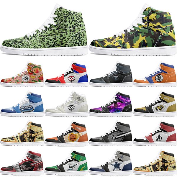 

New Customized Shoes 1s DIY shoes Basketball Shoes damping Males 1 Female 1 Anime Character Customized Personalized Trend Versatile Outdoor Shoes