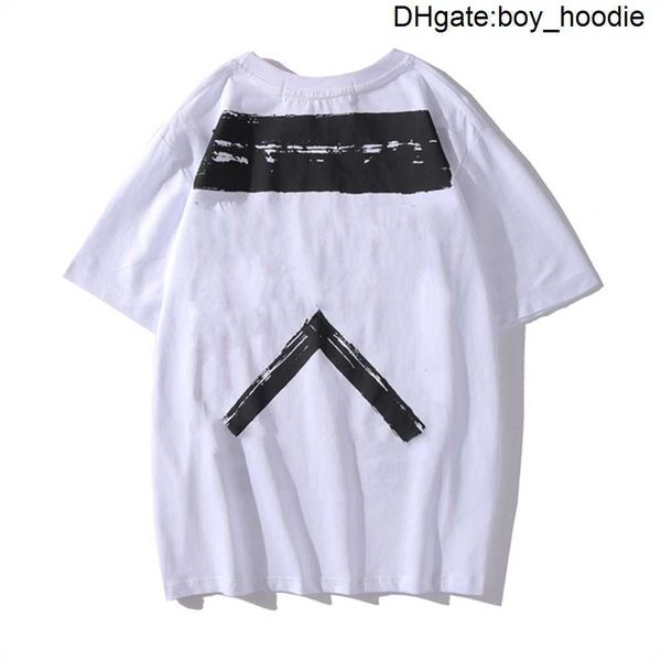 

men's jacket fashion sports tshirt summer designer offs white t shirts luxury cotton loose t shirts casual short sleeves oil painting, White;black