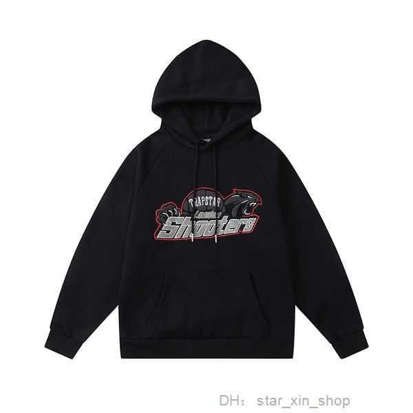 

hoodies & hoodie trapstar full tracksuit rainbow towel embroidery decoding hooded sportswear men and women suit zipper trousers 9 nry1, Black