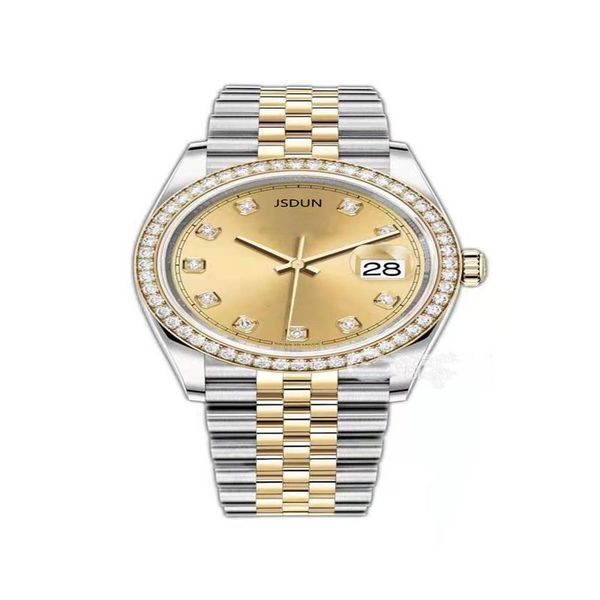 

master designed automatic mechanical women's watch luxury fashion dial 316 fine steel waterproof calendar folding buckle 235x, Slivery;golden