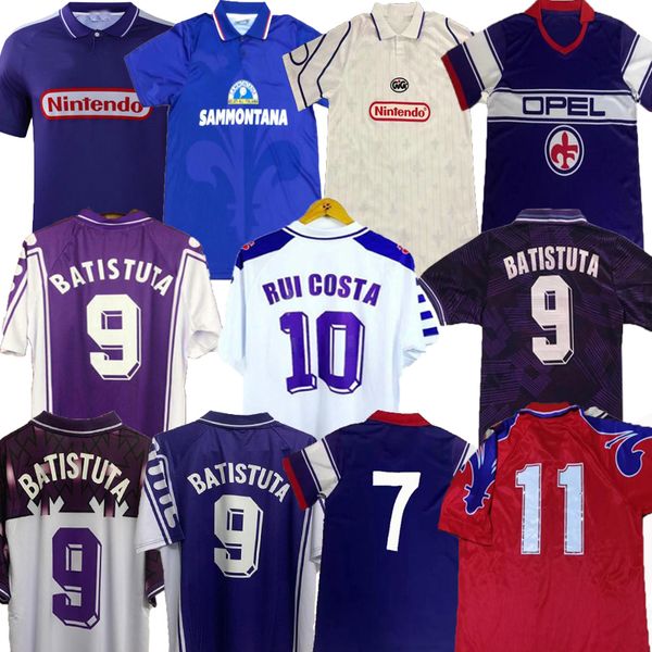 

retro 89 90 91 92 soccer jerseys edmundo batistuta rui costa home football shirt camisas de futebol fiorentina 93 94 95 96 third red 97 98 9, Black;yellow
