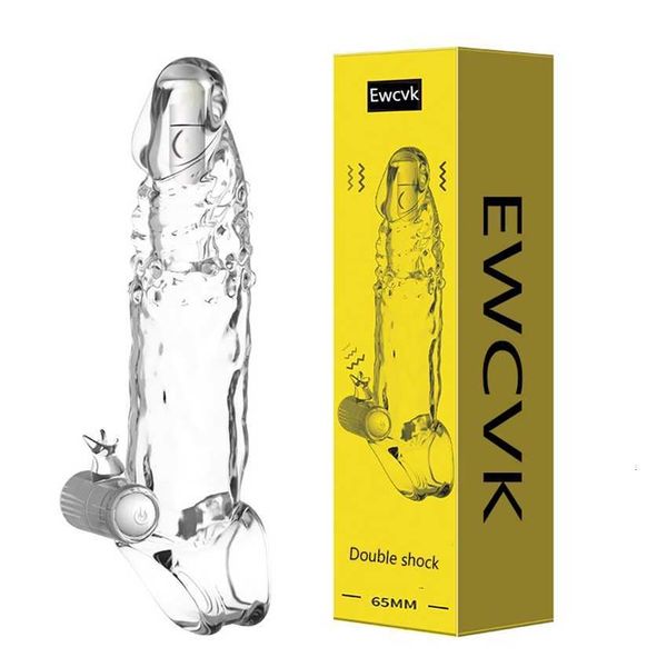 

toy massager18cm reusable penis extender sleeve delay ejaculation crystal toys for men intimate goods products