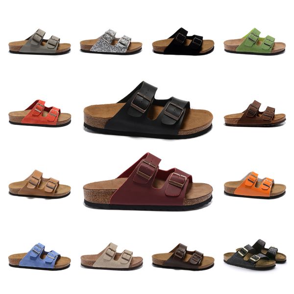 

men birk designer sandals women slides sliders platform slippers sandales boston soft mules clogs cork leather slipper clogs bag head lazy s, Black