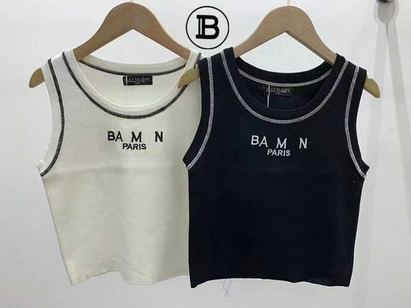 

balman women's letter printed sleeveless tank women's summer outwear slim fit short spicy girls sporty hong kong style white laydo