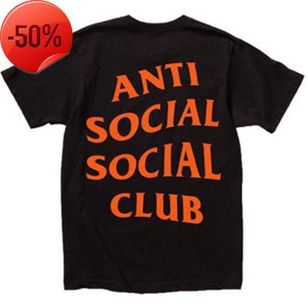 

designer trendy anti social club assc branded paranoid couple short sleeve t-shirtk, White