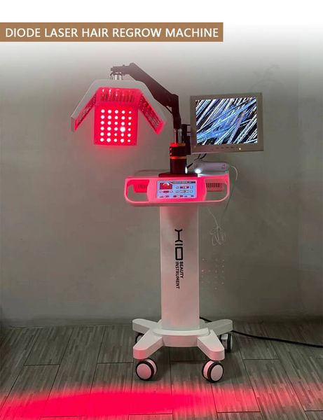 

2023 new arrival diode laser hair growth machine for hair salon spa hair loss treatment factory provide