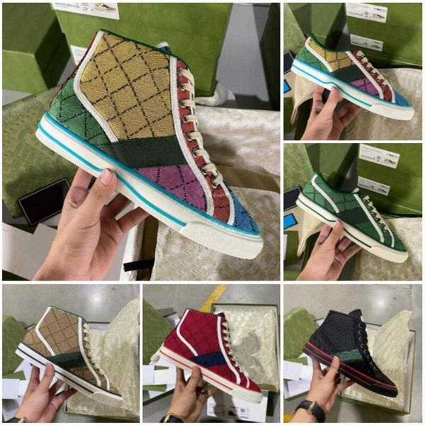 

denim ggity blue designers tennis washed 1977 women sneaker canvas jacquard luxurys shoe shoes beige ace rubber sole embroidered vintage cas, Black