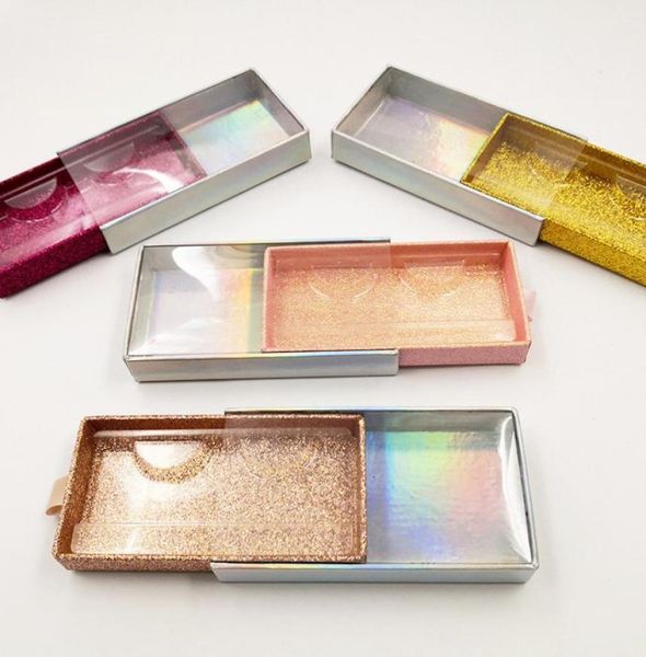 

new glittering false eyelash packaging box fake 3d mink eyelashes boxes faux cils case mink lashes box2163679