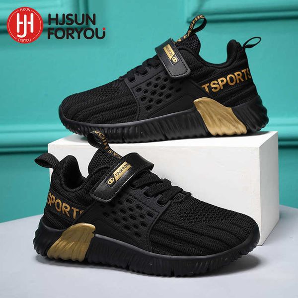 

athletic outdoor 2023 kids sneakers boys casual shoes for children sneakers shoes mesh anti-slippery fashion tenis infantil menino spring p2, Black