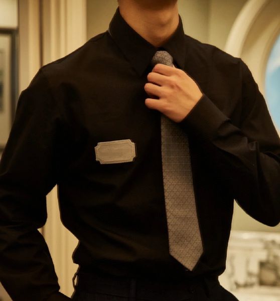 

chan2023 casual shirt men's business office luxury quality with blade embroidery logo, White;black