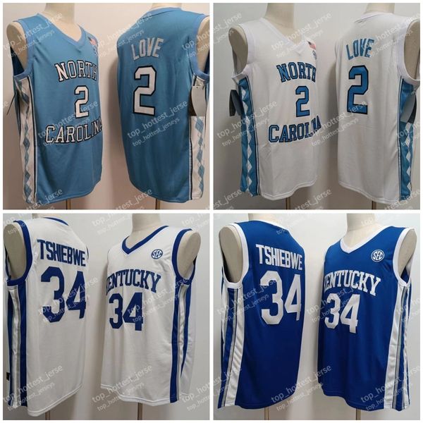 

kentucky wildcats 34 oscar tshiebwe jersey north carolina tar heels 2 caleb love college basketball jerseys ncaa mens shirts stitiched, Black;red