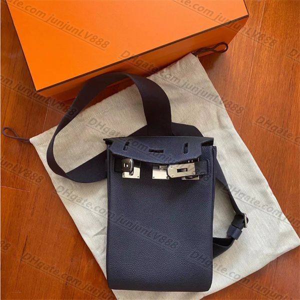 

new women's leather fashionable waist bag shoulder strap bag crossbody bag solid color classic men's and women's handbag shou