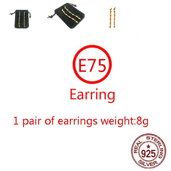 

e75 s925 pure silver ear studs personalized classic punk hip hop style gold plated five cross flower diamond earrings jewelry design gift fo, Golden
