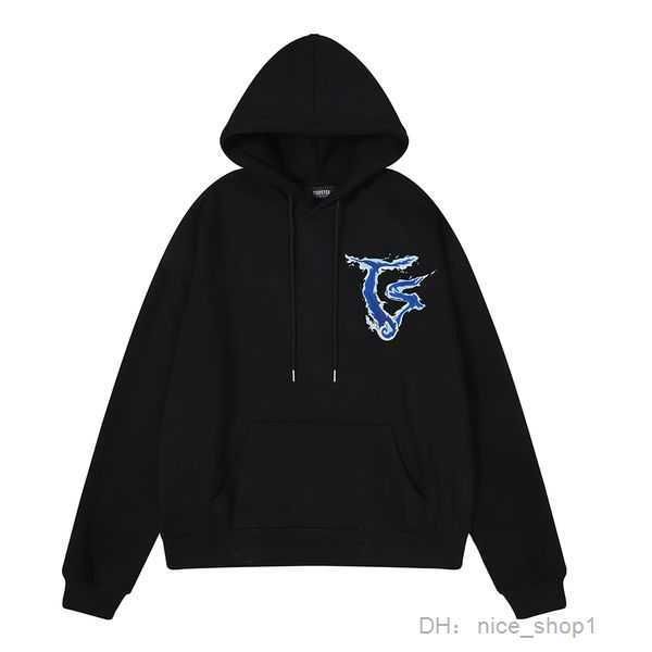 

men's hoodies & trapstar full tracksuit rainbow towel embroidery decoding hooded sportswear men and suit zipper trousers 15 3sib, Black