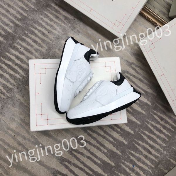 

2023 new womans shoe leather lace up men fashion sneakers white black mens womens luxury casual shoes chaussures espadrilles hl210713