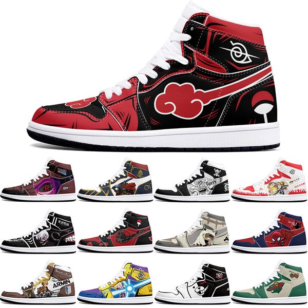 

New diy classics customized shoes sports basketball shoes 1s men women antiskid anime fashion cool customized figure sneakers 374370