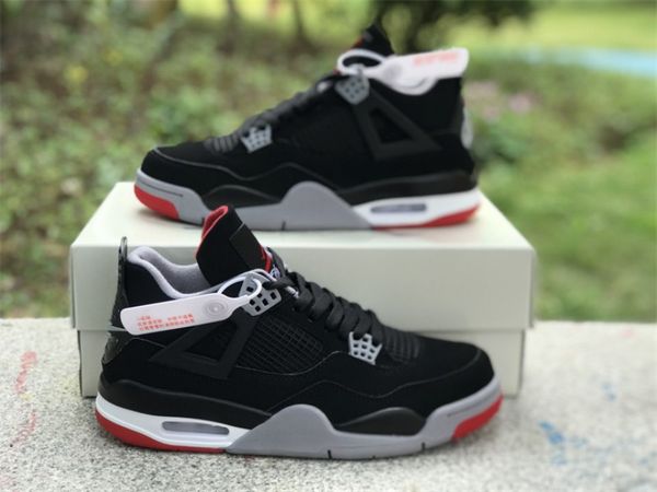

basketball designer shoes jumpman 4 sb bred black red joint payment og gs fashion sport sneakers chaussures ship with box