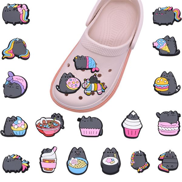 

anime charms wholesale childhood memories fat cats funny gift cartoon charms shoe accessories pvc decoration buckle soft rubber clog charms, Blue